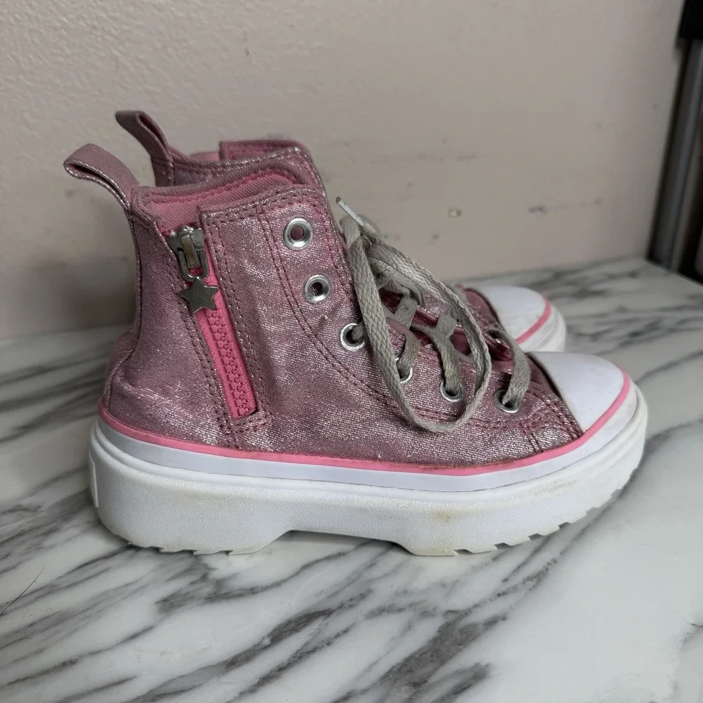Converse Girls SZ 1 Chuck Taylor All Star Lugged Lift Platform Pink SNEAKERS
